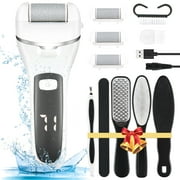 Electric Callus Remover for Foot Rechargeable Electronic Foot File 13 in 1 Professional Pedicure Tools Foot Care Perfect for Dead Hard Cracked and Dead Skin with 3 Roller Heads 2 Speed Battery Display