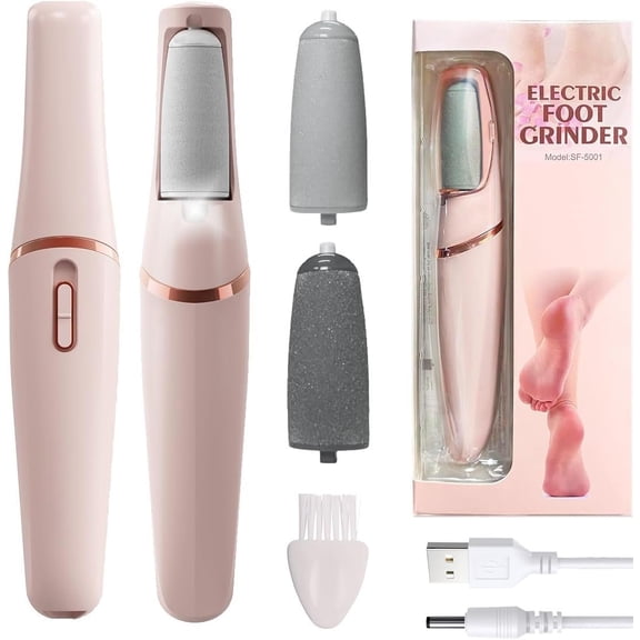 Electric Callus Remover for ,Rechargeable Foot Callus Remover -2 Speed Adjustable,Coarse & Fine Roller - Electric Hard  Removal for -Smooth  in Seconds for Women & Men ()