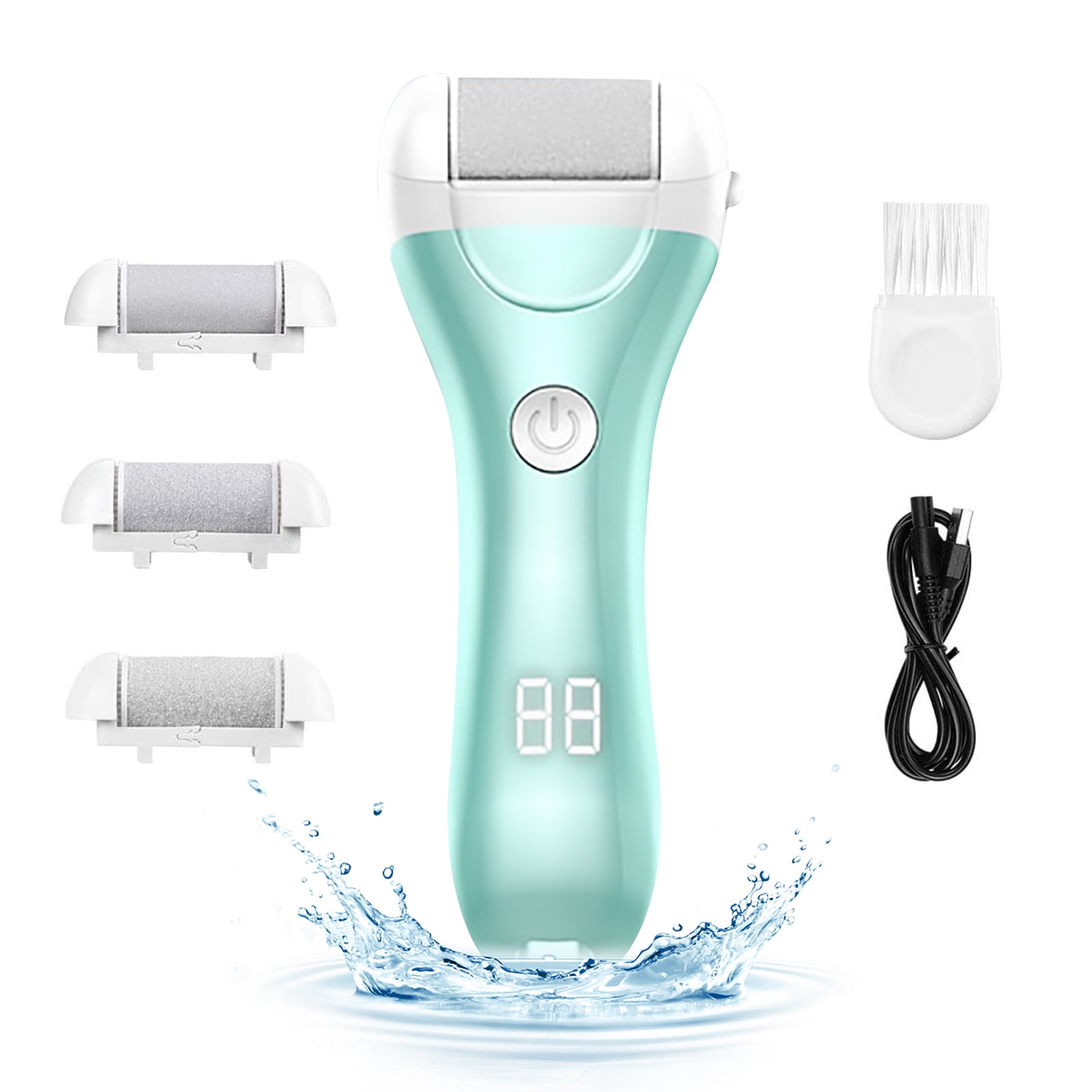 Electric Foot File Callus Remover for Feet, Rechargeable Pedicure Kit Foot  Care with 3 Speed, Callus Remover Kit with 3 Roller Heads, Battery LCD  Display for Remove Cracked Heels Calluses&Hard Skin 3