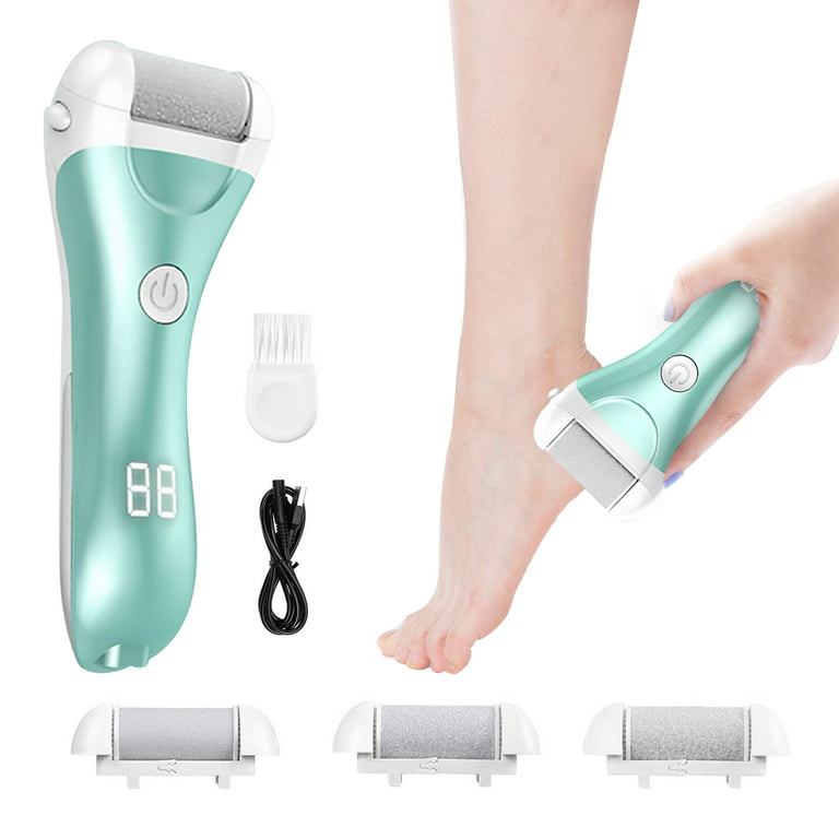 Electric Foot Grinder with Roller Head Battery Powered Portable Feet File  Pedicure Tool Foot Scrubber Callus Remover for Dead Hard Cracked Dry Skin 