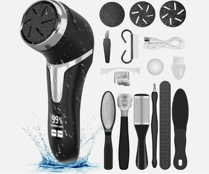 Electric Callus Remover for Feet – Portable Pedicure Foot File Callus Remover Kit