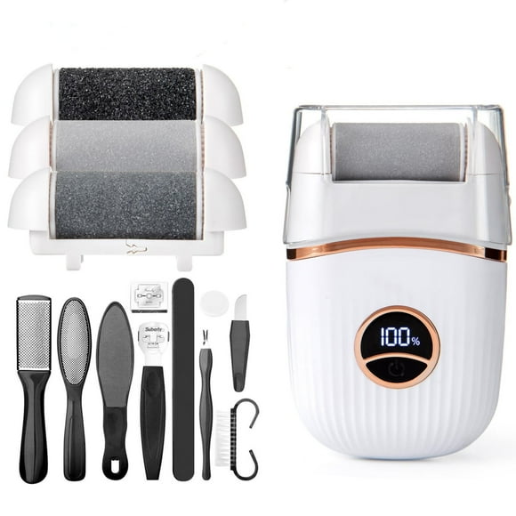 Electric Callus Remover for Feet, RUTAWZ Rechargeable Foot Grinder Callus Shaver with 10-Piece Pedicure Kit