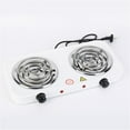 thumbnail image 1 of Electric Camping Double Burner Hot Plate 2000W 110V Portable Heating Cooking Stove, 1 of 9