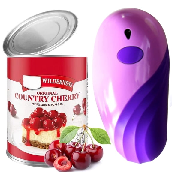 Electric Can Opener | Automatic No Sharp Edges | Mini Size Portable Kitchen Gadget | Safe Plastic Design | Fits Round Oval Cans | 6x3in | 1 Piece | Easy One-Touch Operation | Jar Opener Tool