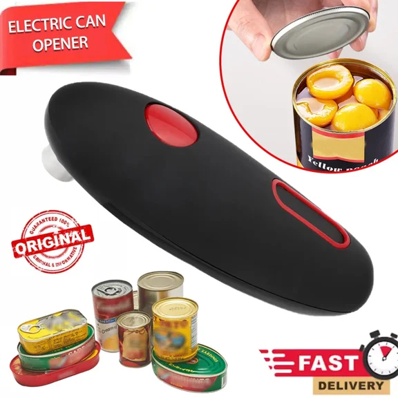 Electric Can Opener Automatic Smooth Edge Stainless Steel For Kitchen Hands-Free