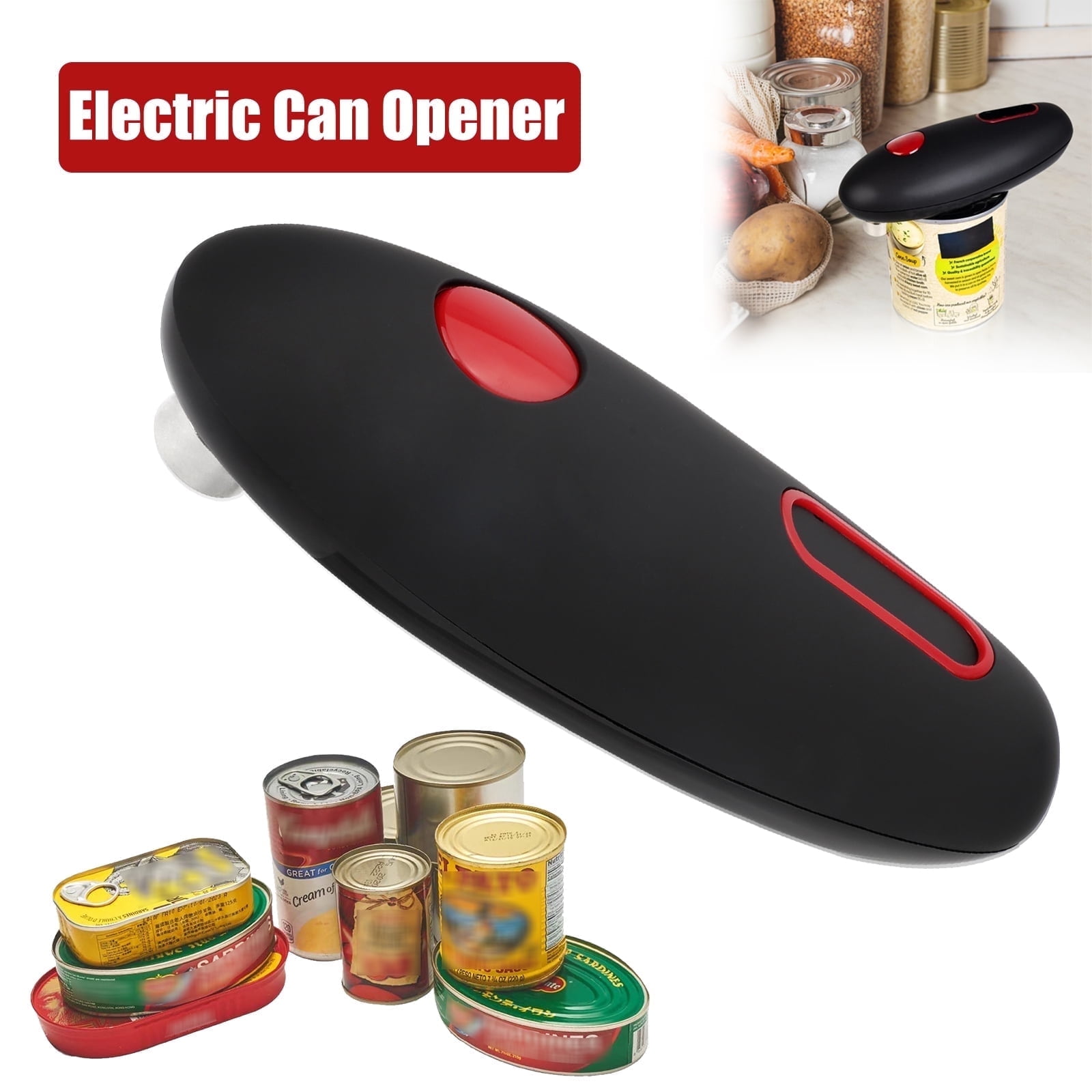 Celectigo Electric Can Opener, Hands-free Automatic Battery Operated One-touch Smooth Edge Can Opener For Kitchen, Seniors