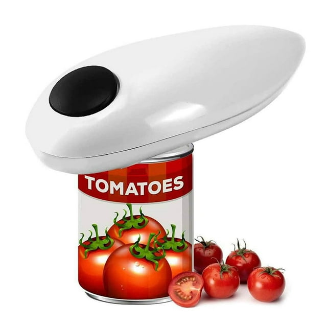 Electric Can Opener No Sharp Edges,Simple Push Automatic Electric Can
