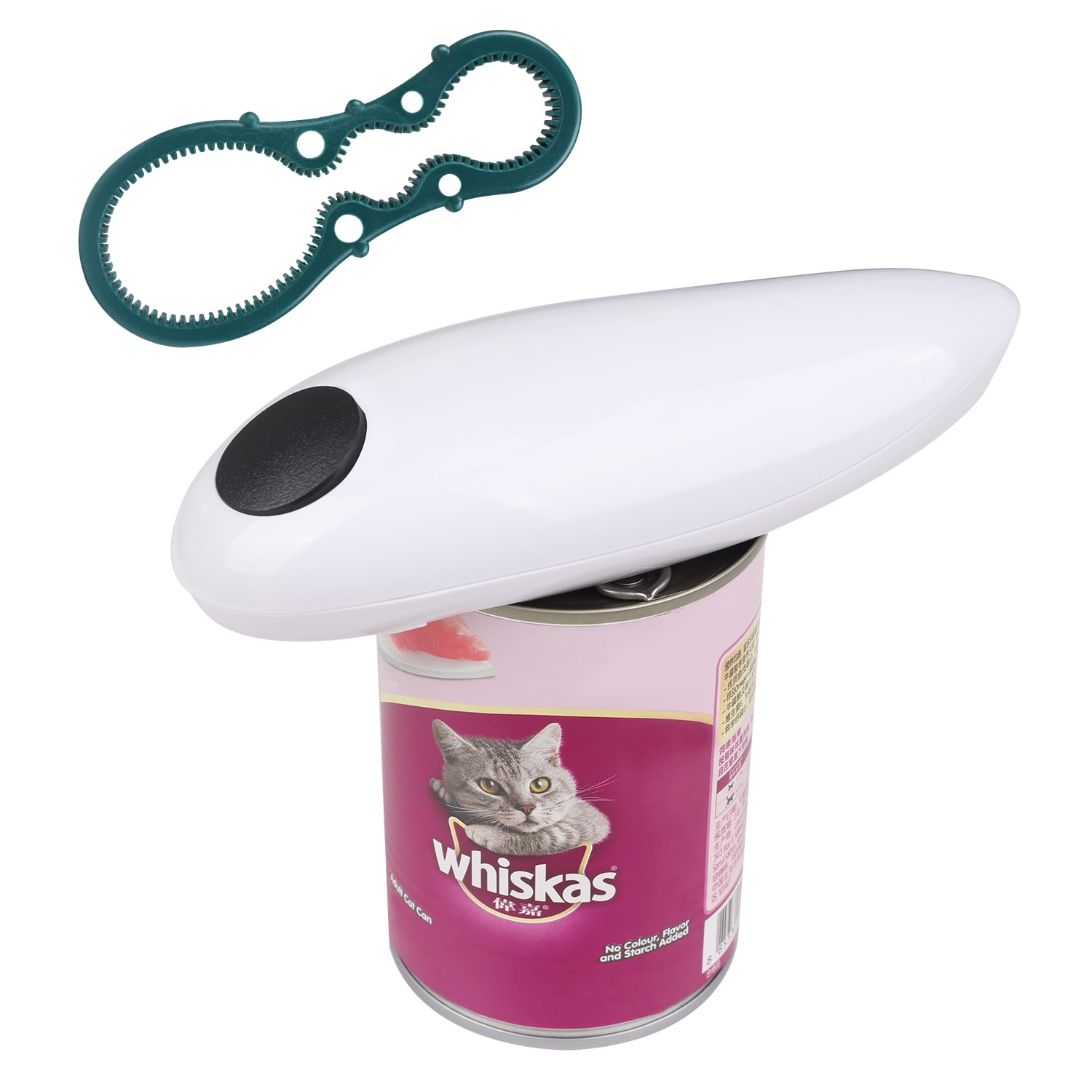 WUGOYU Electric Can Opener, No Sharp Edge Can Opener, Open Your Cans with A Simple Push of Button, Food-Safe and Battery Operated Can Opener, Kitchen