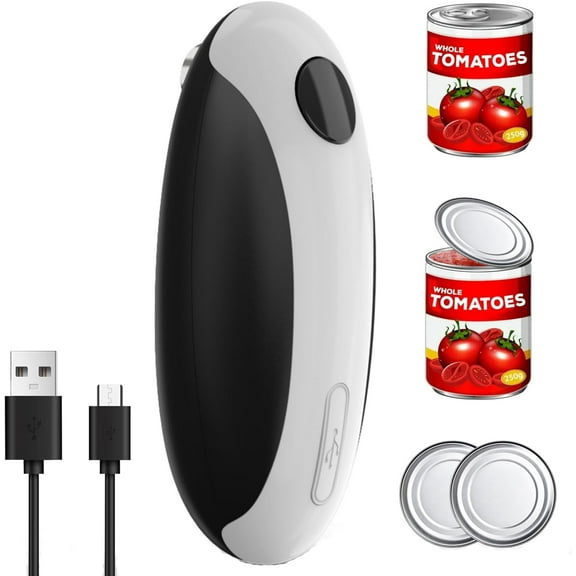 Electric Can Opener, Opener Fits All Sizes, One Touch USB Rechargeable for Kitchen and Seniors with Arthritis, Chef, Automatic Portable Gadgets