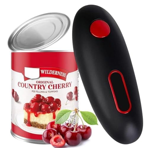 Electric Can Opener, No Sharp Edge Can Opene, One-Touch Electric Can Opener with Auto Shut,Best Kitchen Gadgets Electric Can Openers for Seniors with Arthritis,black3232