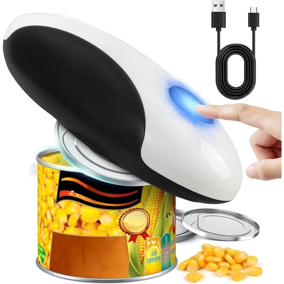 Electric Can Opener Smooth Edge - LEJHVAQK Rechargeable Automatic Tin Opener with Safety Cutting Tech - No Sharp Edges Food-Grade Kitchen Tool for Families, Kids & Elderly