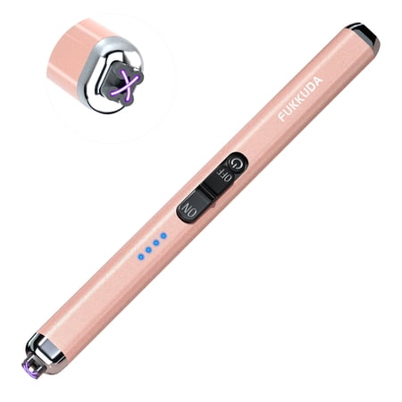 Electric Candle Lighter Rechargeable Lighters - Dual Arc Plasma Lighter Windproof & Flameless with Double Safety Switch