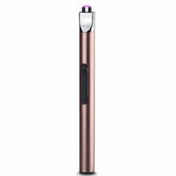 Electric Candle Lighter Rechargeable Plasma Arc USB | Windproof Flameless Butane-Free for Candles, BBQ, Camping | Safety Lock, Battery Indicator, Slim Portable Aluminum Alloy Design, 1 Pc, Silver