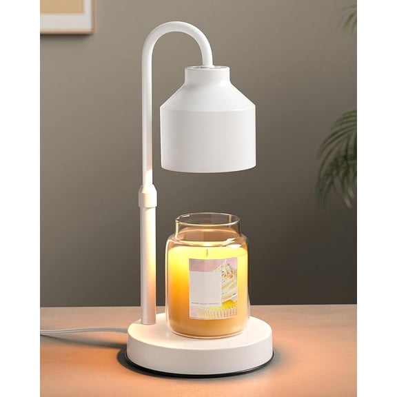 Electric Candle Warmer Lamp , Candle Lamp Warmer with Timer, Wax Warmer Lamp for Jar Candles, Adjustable Height Candle Light Warmer with