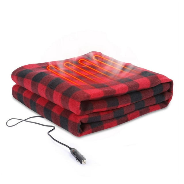 Electric Car Blanket 12 Volt Portable Heated Blanket Warm Travel