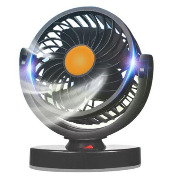Electric Car Cooling Fan with 360 Degree Rotatable 2 Speed Dual for Head Car Aut