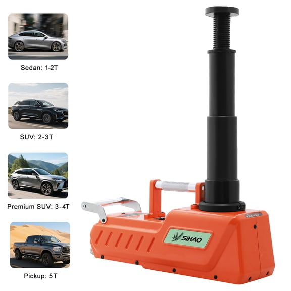 Electric Car Jack 15 Ton, 12V Heavy-Duty Hydraulic Jack with LED Light, Hydraulic Car Floor Jack for Truck SUV RV Van, Lifting Range 7.920.5Inches