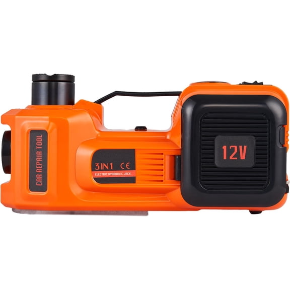 Electric Car Jack 5 Ton Hydraulic, convenient Car Lift with Built-in Tire Inflator and LED Light for SUV Sedan Truck
