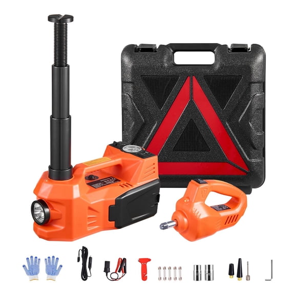 Electric Car Jack, 5 Tons /11000 lbs, Electric Scissor Jack with Built-In Inflator, 12V