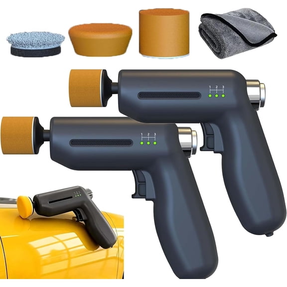 Electric Car Scratch Repair Polisher, 2026 New Handheld Mini Cars Paint Restoration & Waxing Kit, 5000-Rpm Buffer Waxing Kit with Pads, for Scratches, Swirl Marks, Oxidation (2pcs)