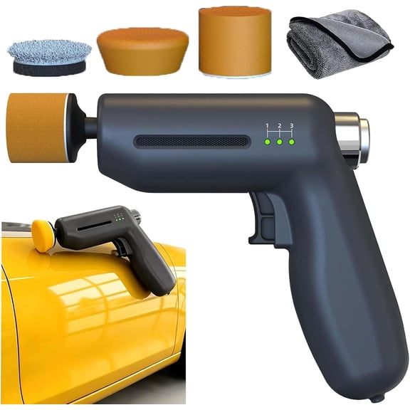 Electric Car Scratch Repair Polisher, 2026 New Handheld Mini Cars Paint Restoration & Waxing Kit, 5000-Rpm Buffer Waxing Kit with Pads, for Scratches, Swirl Marks, Oxidation (1pcs)