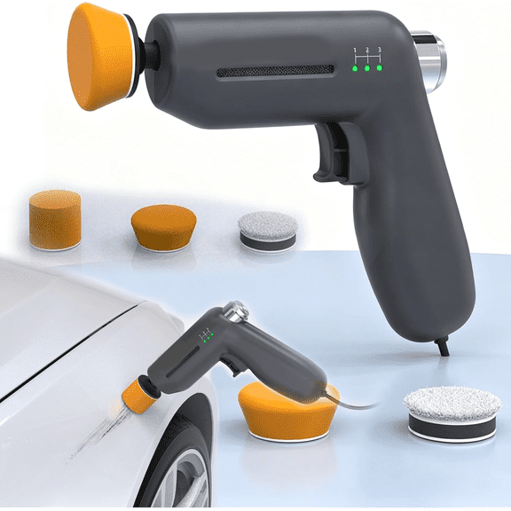 Electric Car Scratch Repair Polisher, 5000-Rpm Mini Buffer Waxing Kit, Cordless Handheld Auto Paint Restoration Tool With Pads For Scratches, Swirl Marks, Oxidation And Water Spots