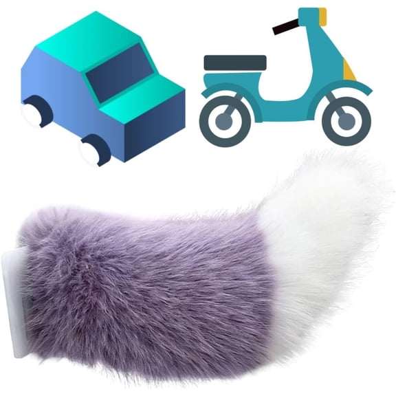 Electric Car Tail Decoration, Remote Control Purple Furry Auto Accessory