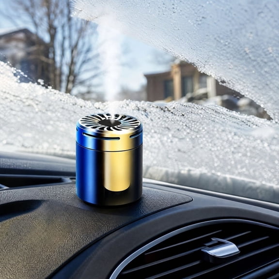 Electric Car Windshield Deicer, Plug-In Compact Dashboard Defrosting Device for Winter Driving and Vehicle Glass Care, 2.2 x 2.67 in
