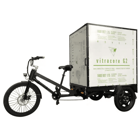 Electric Cargo Box Bike Tricycle 500W Rear Motor 48V 20Ah Battery Delivery Truck 3 Wheel Utility Cycle 660 lb Capacity LED Lights Black