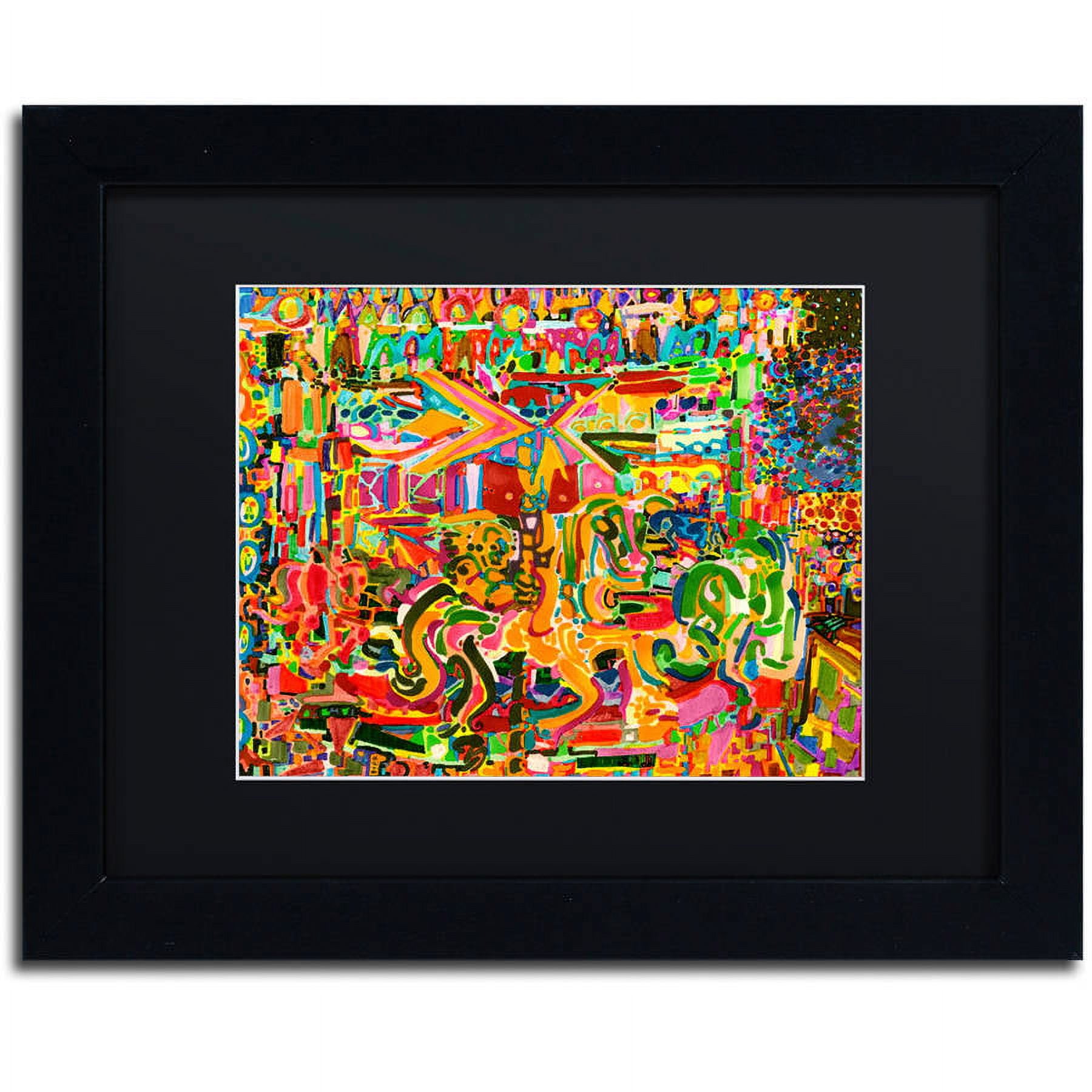"Electric Carnival" Canvas Art by Josh Byer, Black Matte, Black Frame