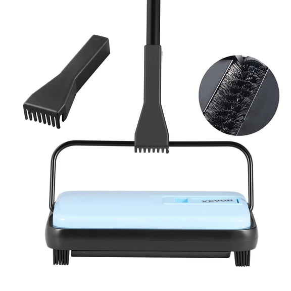 Electric Carpet Sweeper, 300ml Large Dustbin, 6.7" Cleaning Path, Lightweight for Pet Hair & Dust on Carpets, Floors, Home & Office Use, Blue - Easy Empty Design