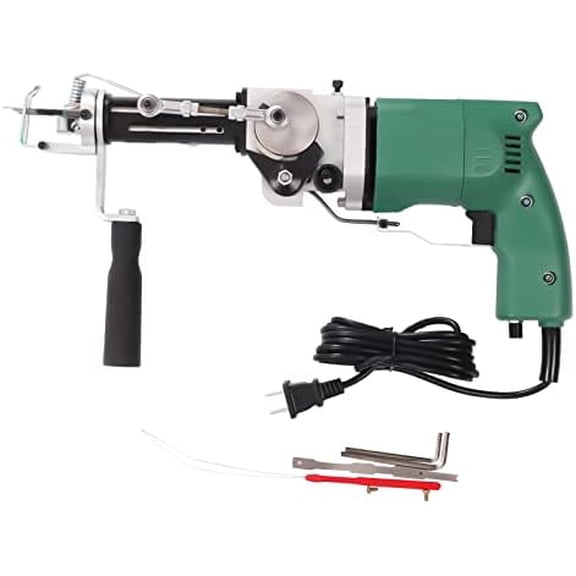 Electric Carpet Tufting Gun 2400RPM Carpet Tufting Gun Cut Pile/Loop Machine Industry Carpet Weaving Gun Tufting Machine - Pile Height AdjustableGreen$$Art & Craft