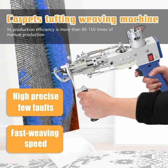 Electric Carpet Tufting Machine Electric Electric Carpet Tufting Weaving Machine Professional Flocking Device Industrial Embroidery Tool Cut Pile Loop Pile Knitting Equipment