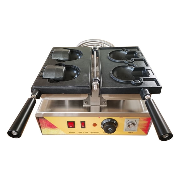 Electric Cartoon Waffle Maker Bear-shaped Cake Baking Machine Ice Cream Cone Maker