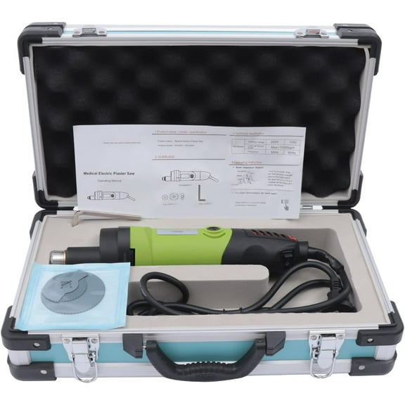 Electric Cast Cutter, 110V 6 Gearing Electric Plaster Saw Cast Cutter with 3 Saw Blades for Plaster Bandages