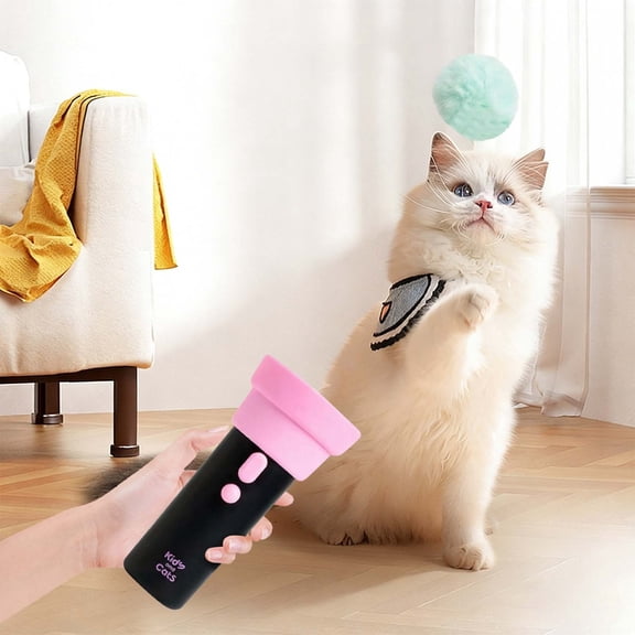 Electric Cat Teaser,Interactive Electric Toy - Cat Teaser Game,Kitten Play with Automatic Motion,Entertainment Enrichment with Unpredictable Movement,Training Indoor Home Exercise(Black Pink)
