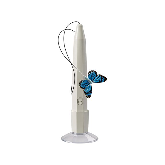 Electric Cat Toy Automatic Cat Teaser with Strong Suction Cup Long Rod Rechargeable 360° Rotation Bells Feathers for Indoor Cats Obese Cats Exercise Includes Data Cable
