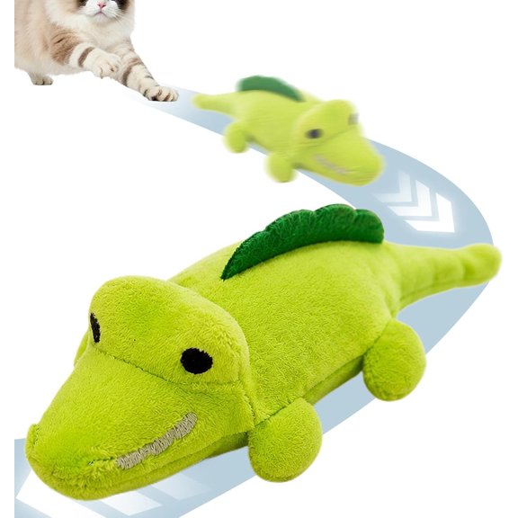 Electric Cat Toy - Random Movement Tail Wagging Exerciser | Automatic Cat Interactive Toy for Small Medium Lreeds Living Room Yard Backyard