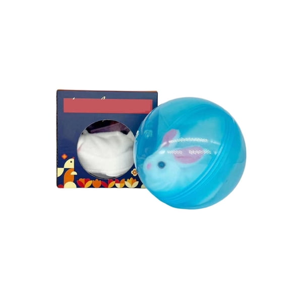 Electric Cat Toys, Cat Automatic Toys, Rabbit Ball Cat Toys, Rabbit Enrichment Toys, Hamster, Guinea Pig, Chasing Toys, Automated Cat Toys, 3 in Light Blue Plastic Ball, Chew