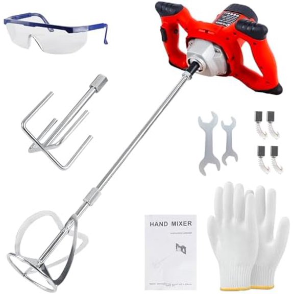 Electric Cement Concrete Mixer - 2300W Handheld Mud Mixer 6 Adjustable Speed for Mixing Cement Mortar Paint Plaster Fodder$$Tools & Hardware Other