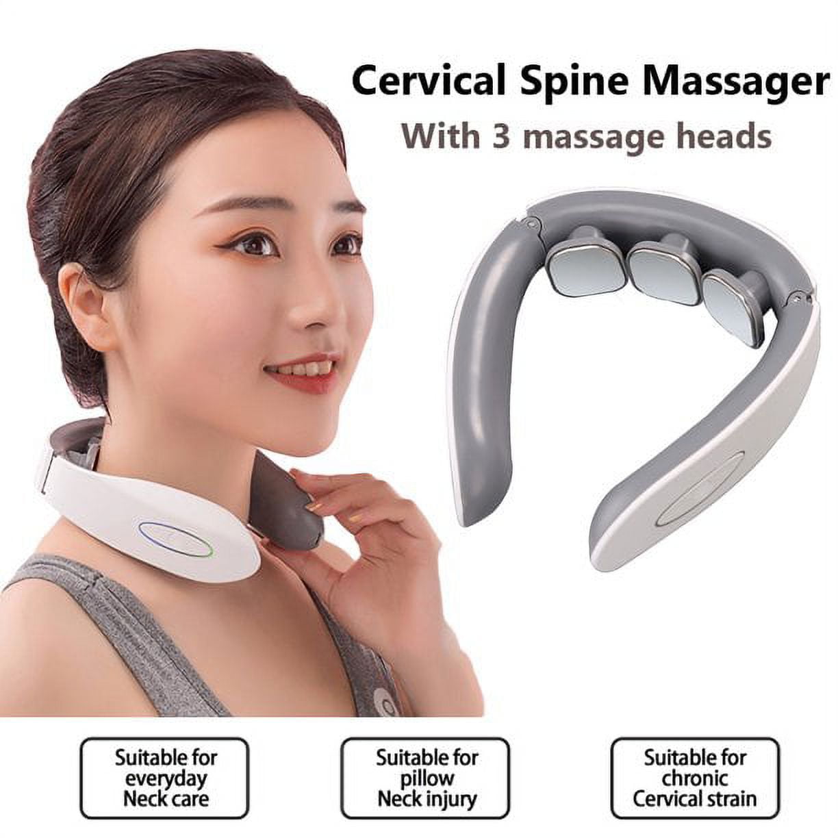Electronic Pulse Neck Massager Offers Self Massage Therapy 
