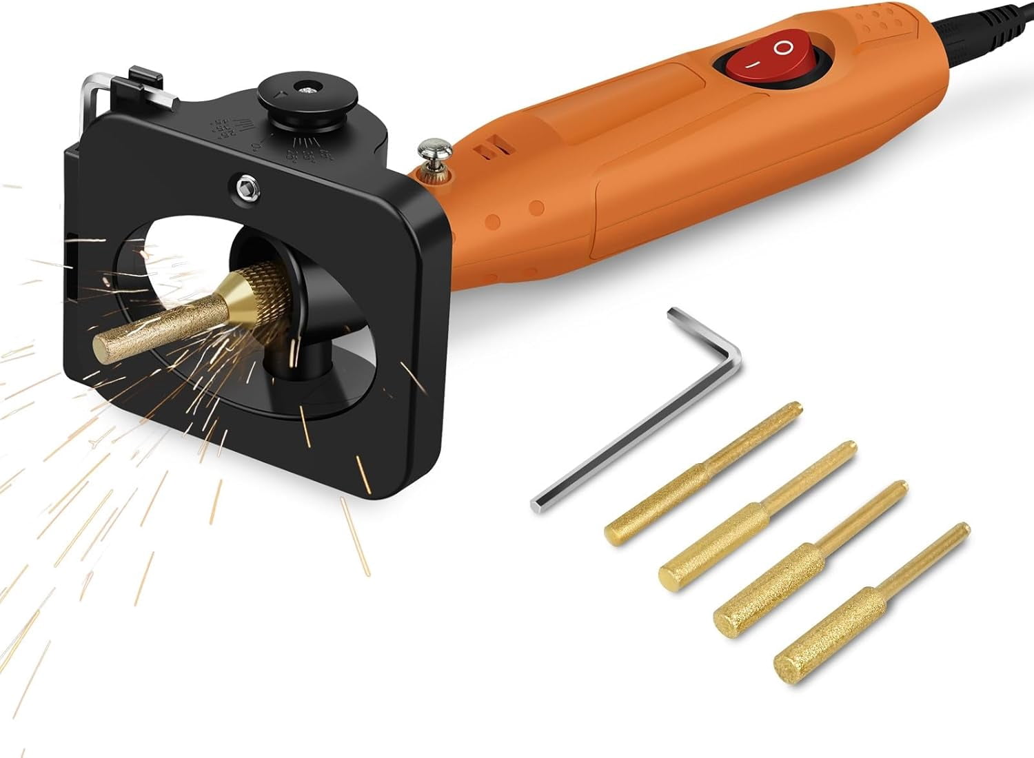 Electric Chainsaw Sharpener Kit -High-Speed Chain Saw Sharpener Tool ...