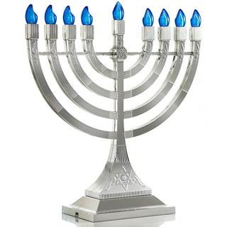 Set of 9 Brass-Plated Menorah Candle Cups with Screws, Hanukkah Arts and  Craft Project