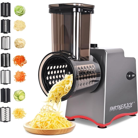 Electric Cheese Grater,7 In 1 Electric Cheese Grater for Block Cheese,250w Electric Slicer Shredder, Automatic Electric Grater,Cheese Graters Machine For Cheeses, Fruits, Vegetables
