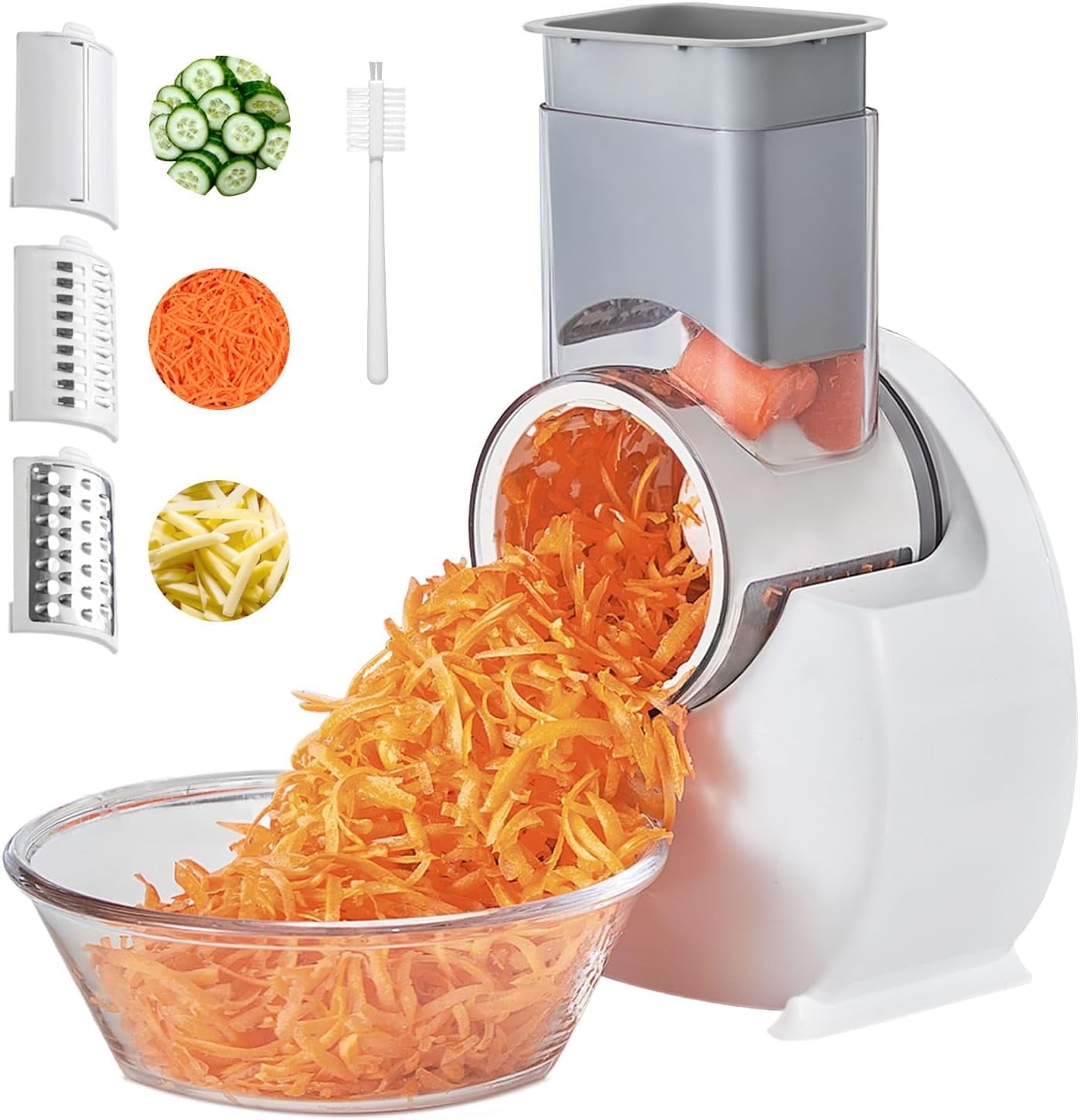 Electric Cheese Grater, Detachable Electric Vegetable Slicer for Home ...