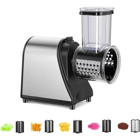 Electric Cheese Grater, Professional 250W Cheese Grater Electric, Electric Slicer Shredder for Vegetables, Potatoes, Cheeses and Fruits, Home Kitchen Use