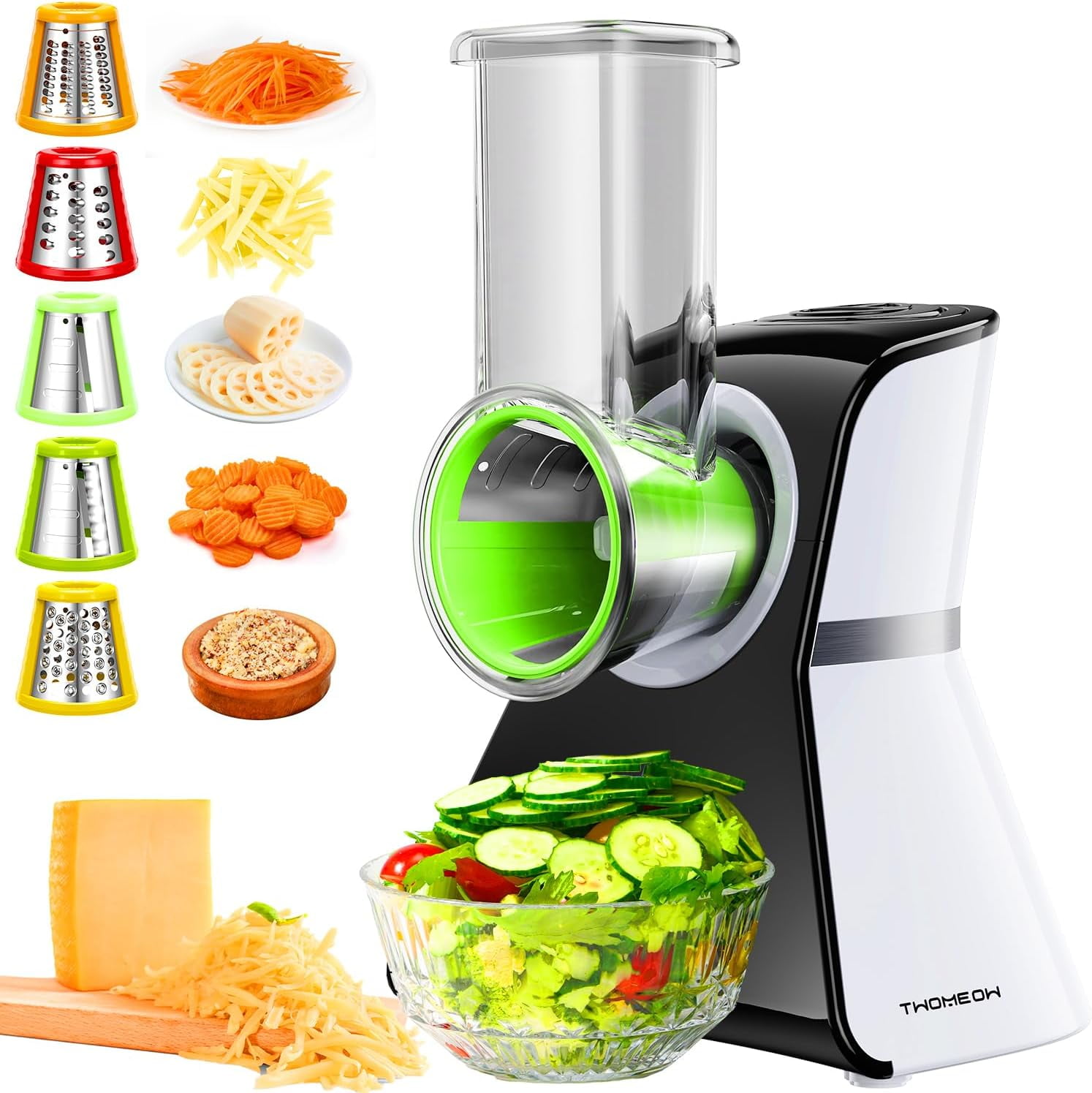 Electric Cheese Grater Salad Shooter,5In1 Electric Slicer For Home