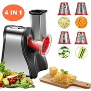 Electric Cheese Grater Shredder, Electric Salad Maker for Home Kitchen Use, One-Touch Easy Control, Electric Grater for Vegetables, Cheeses and Nuts, BPA-Free, Red