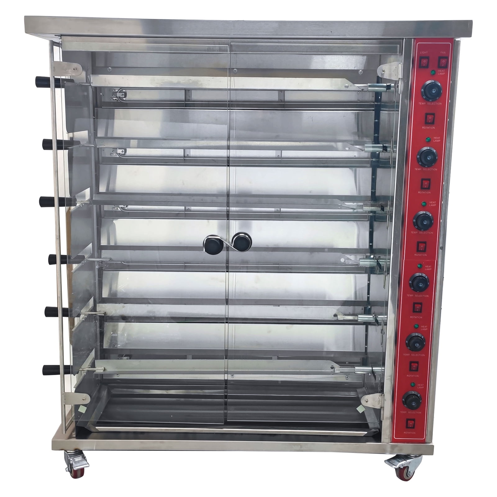 Electric Chicken Rotisserie Machine 220V 6 Rolls Automatic Rotary ...