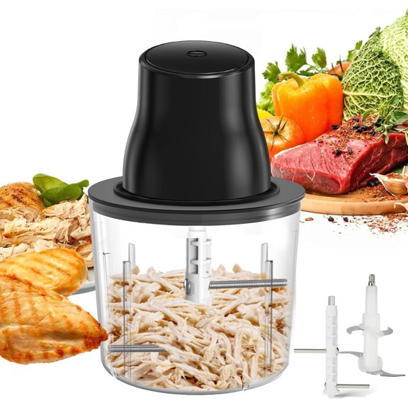 Electric Chicken Shredder, 2 in 1 Processor for Meat /Chicken Breast Shredder with 2 Types , 250W Automatic Meat with 1.5L Bowl for Meat Vegetable Fruits